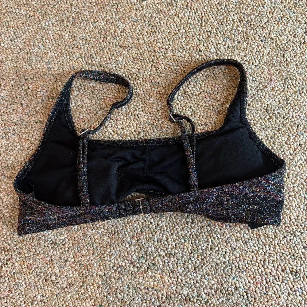 Xhilaration Black Glitter Women's Bathing suit top